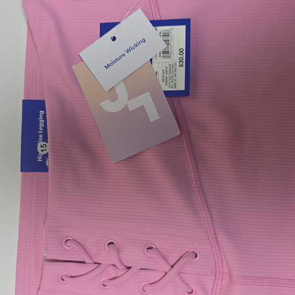 JoyLab Pink Women's High Rise 7/8 Leggings & Longline Bra Set - Picture 5 of 5